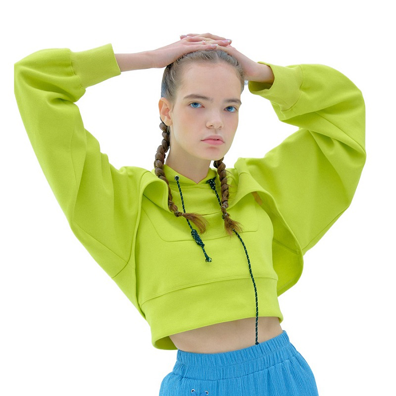 KYE双层短款连帽卫衣休闲百搭长袖气质上衣女2019春秀款韩国代购|ruв категории Женская одежда, свитер/свитер - от Buy2taobao.com для оказания профессиональной услуги покупки агента Taobao