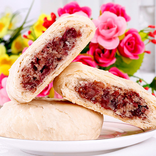  10个包邮 云南特产月饼零食食品 玫瑰饼 滇园 白玉鲜花饼 50克