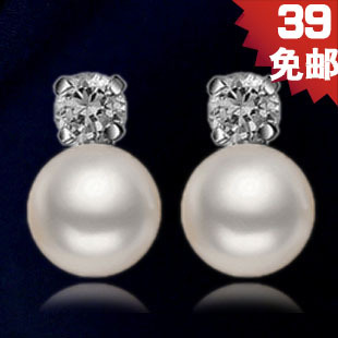 元旦【天天特价】包邮 正品天然珍珠耳钉 925银耳环 女款耳饰耳坠