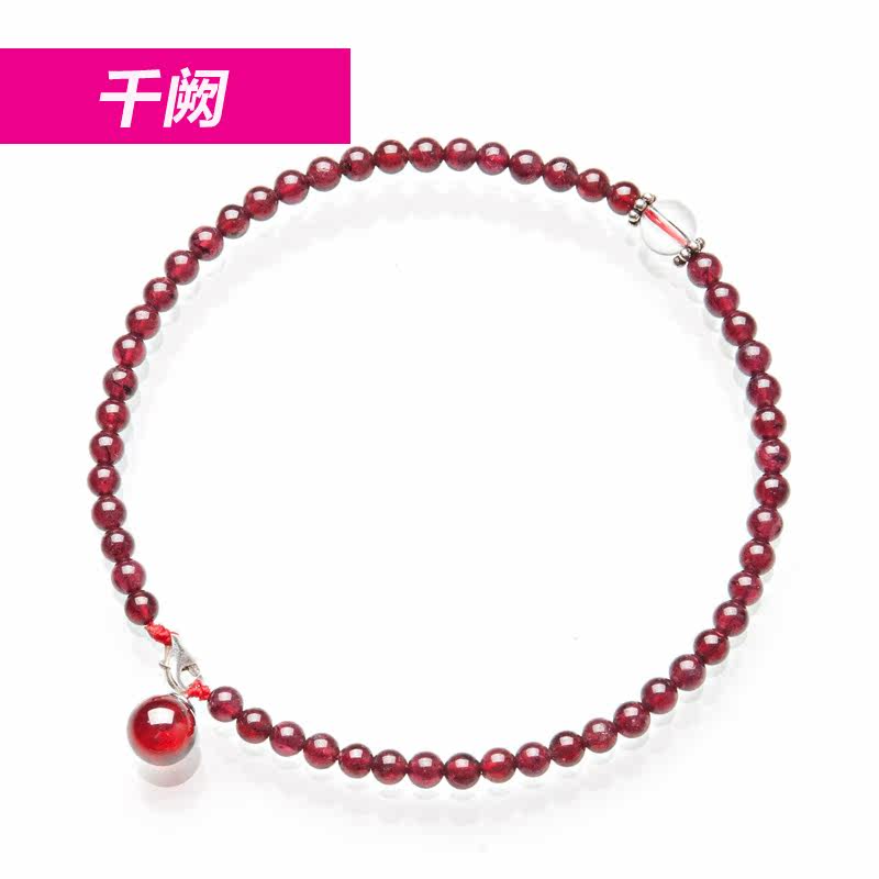 Thousands of full red garnet bracelet ladies authentic Korean fashion wild natural Crystal jewelry