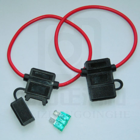 全铜导线防水座插片式保险盒,保险丝座,摩托车