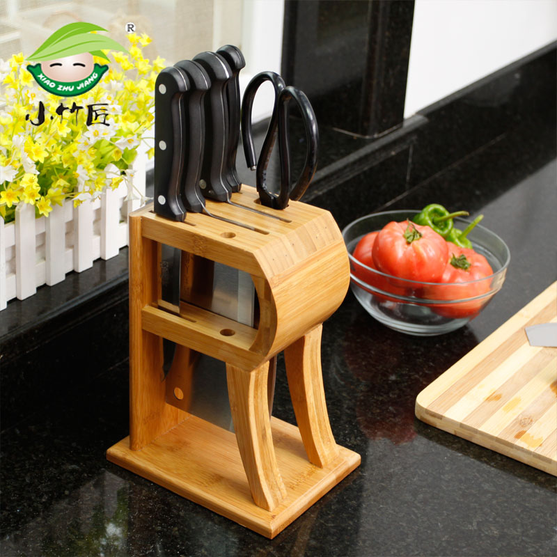 小竹匠楠竹刀架R型架厨房用品菜刀架沥水刀具座架置物架收纳架 小竹匠楠竹刀架R型架厨房用品菜刀架沥水刀具座架置物架收纳架