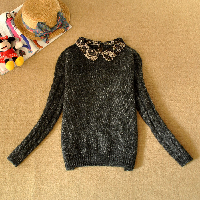 韩版修身短款娃娃领...