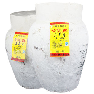  纯手工绍兴黄酒 女儿红10kg花雕酒坛装 送酒吊运输破损包赔包物流