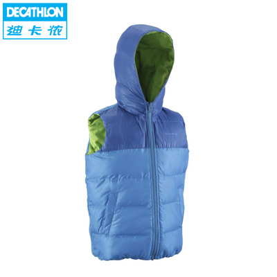 迪卡侬户外中空<em>棉马甲背心儿</em>童青少年保暖防泼