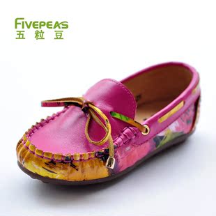  五粒豆春秋新款童鞋牛皮真皮儿童单鞋公主鞋休闲母女皮鞋203