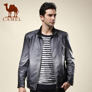  camel 骆驼男装 春季新款男士时尚休闲夹克 立领薄茄克外套