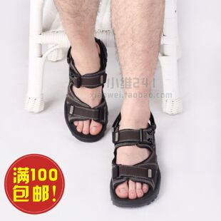  夏季越南鞋时尚潮男韩版经典男凉鞋休闲沙滩鞋商务男式皮凉鞋