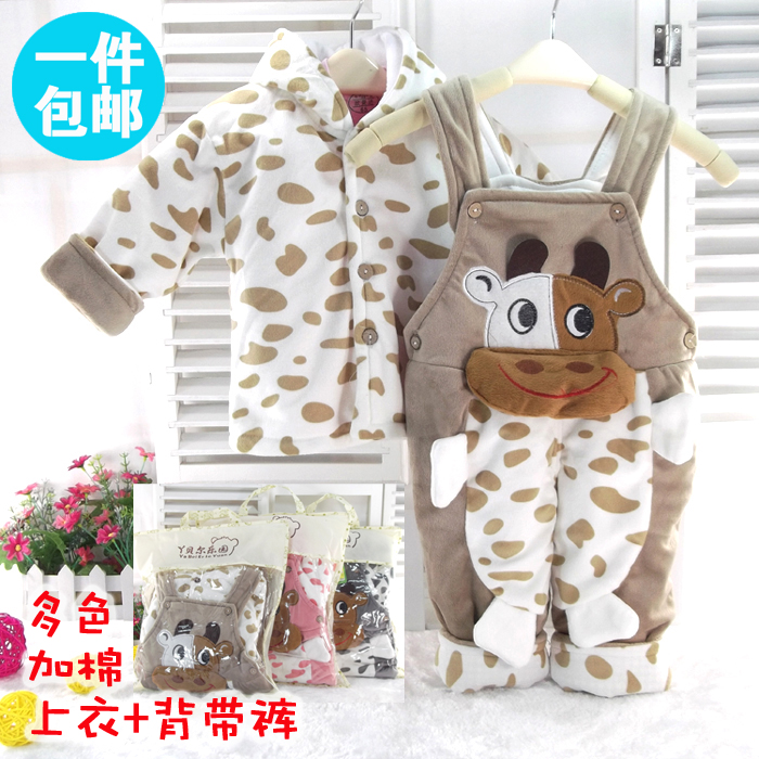 Autumn and winter Quilted suit thickening Strap trousers Thin cotton 2 Set of parts Baby children new pattern Children's clothing baby cotton-padded clothesin the Children/Baby/Family fitted , Set category - from Buy2taobao.com to provide professional Taobao agent buy service