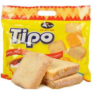  正品越南进口零食tipo面包片饼干 白巧克力面包干300 办公室零食