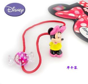 正品迪士尼儿童饰品发饰 米妮女童发圈发绳 米妮糖果造型头绳