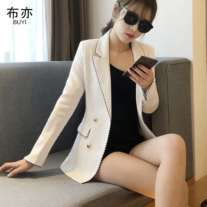 春秋装2019新款韩版时尚chic小西装外套女修身显瘦西服收腰中长款|msdalam kategori Butik wanita / wanita, saman - dari Buy2taobao.com untuk memberikan perkhidmatan ejen Taobao profesional membeli