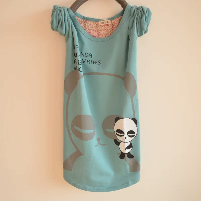 卡通熊猫圆领长袖...