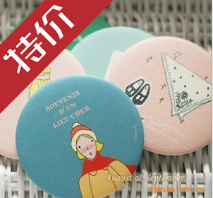 the republic of korea Cartoon Small round mirror Portable mirror originality Gifts Portable Cosmetic mirror lovely girl student Small mirror giftin the Outdoor/Mountaineer/Camping/Travel Goods , Wash clean/Care , Hair Care , Mirror category - from Buy2taobao.com to provide professional Taobao agent buy service