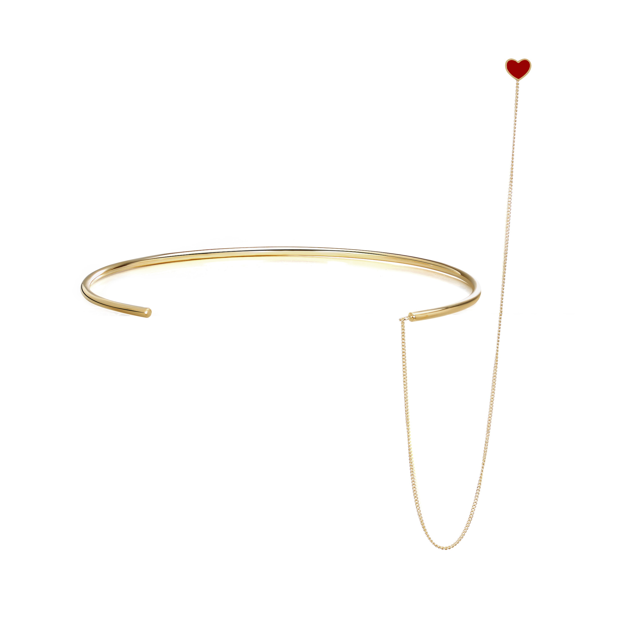 法国设计师品牌Lasvenia Heart Stud Linked Choker 红心耳钉项圈|msdalam kategori Aksesori/Barang Kemas Fesyen, kalung - dari Buy2taobao.com untuk memberikan perkhidmatan ejen Taobao profesional membeli