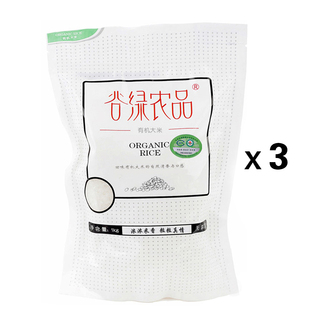  谷绿农品 有机大米 五常 稻花香 大米 东北 包邮 3KG
