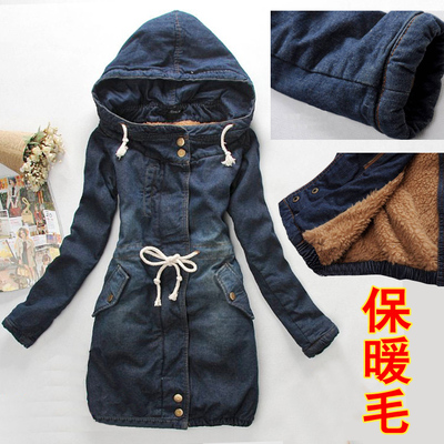The new 2014 paragraph cultivate one's morality grows in qiu dong han edition thickening and velvet cowboy coat quilted 