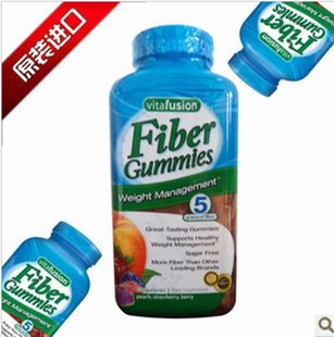  控制体重 美国Vitafusion Fiber 无糖膳食纤维 成人果味软糖200粒