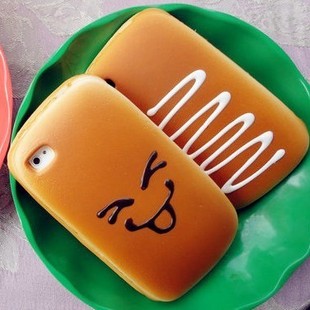 特价创意仿真海绵面包可爱iPhone 4 保护套 带香味手机壳