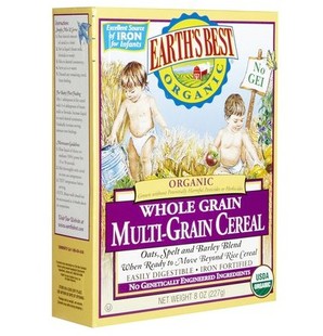  甜甜妈新品！美国Earth's Best世界最好有机混合谷物米粉8个月