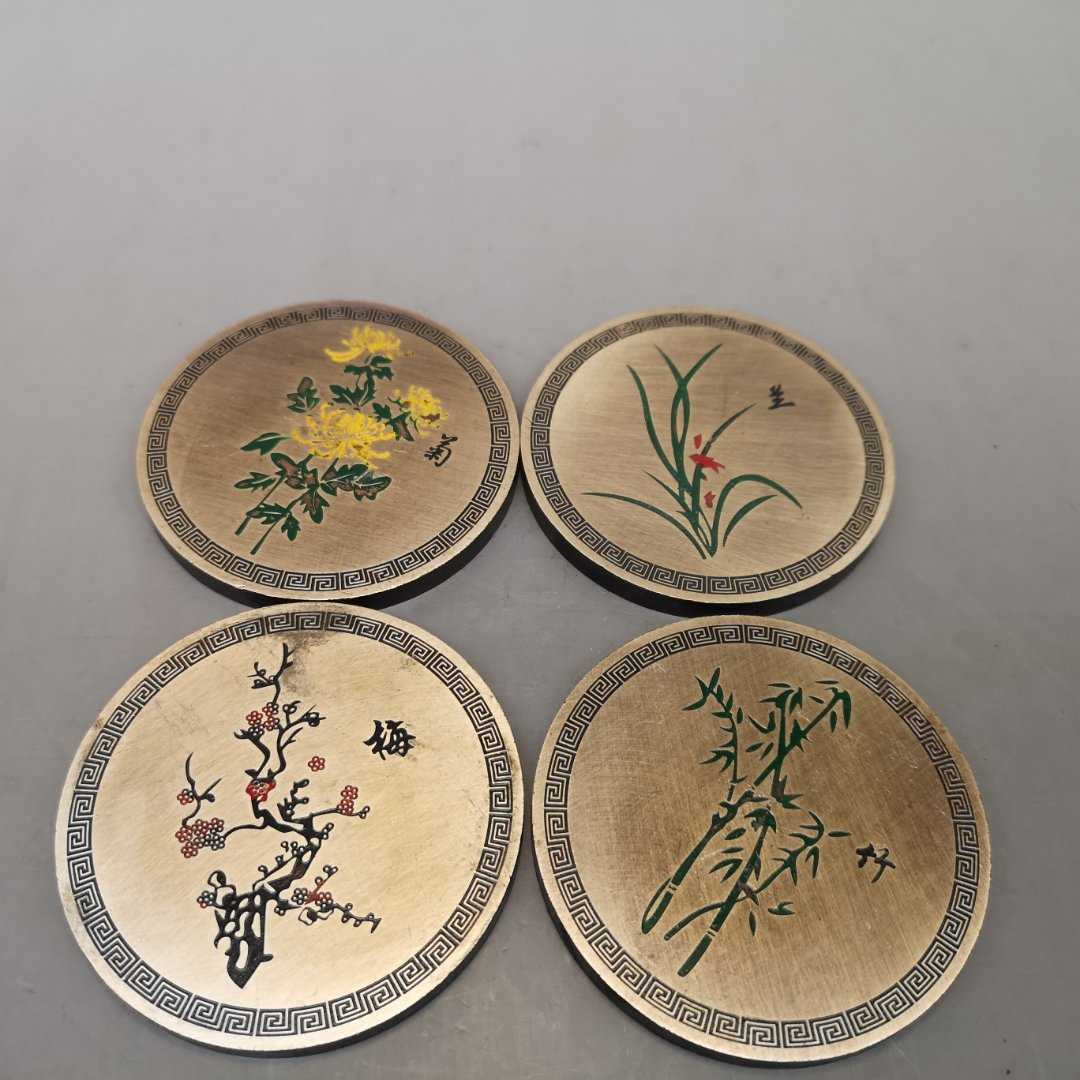 Pure copper Huang Merlin, bamboo and chrysanthemum circular Ballast Study Supplies Decoration Paperweight Man Room Collection a setin the Electronic Dictionary/Electronic paper book/Stationery , Painting tools/Painted wood/Calligraphy Supplies , Paperweight category - from Buy2taobao.com to provide professional Taobao agent buy service