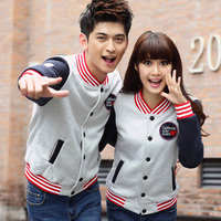 014新款春装韩版棒球服男女情侣装<em>开衫卫衣</em>潮