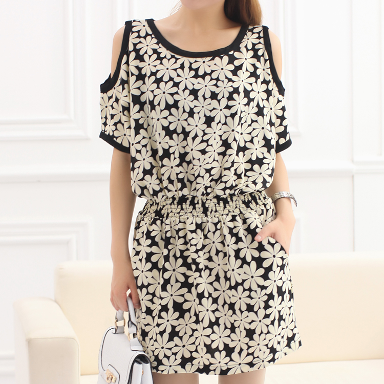 韩版女装太阳花印花...