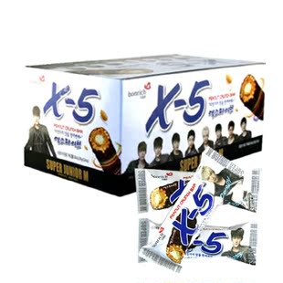  韩国进口 三进X5巧克力棒 x-5果仁巧克力 36g *24根 限量特价