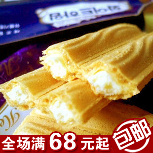  韩国进口食品 Crown可拉奥奶油榛子瓦 夹心蛋卷 142(190)g 满包邮