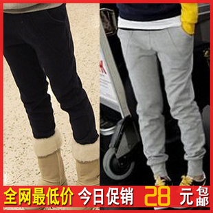  包邮秋冬裤女卫裤休闲裤哈伦裤小脚裤韩版运动裤加绒加厚保暖靴裤