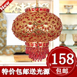  特价！节日灯笼/红水晶灯笼/红灯笼/ 阳台/水晶灯笼吊灯可转动