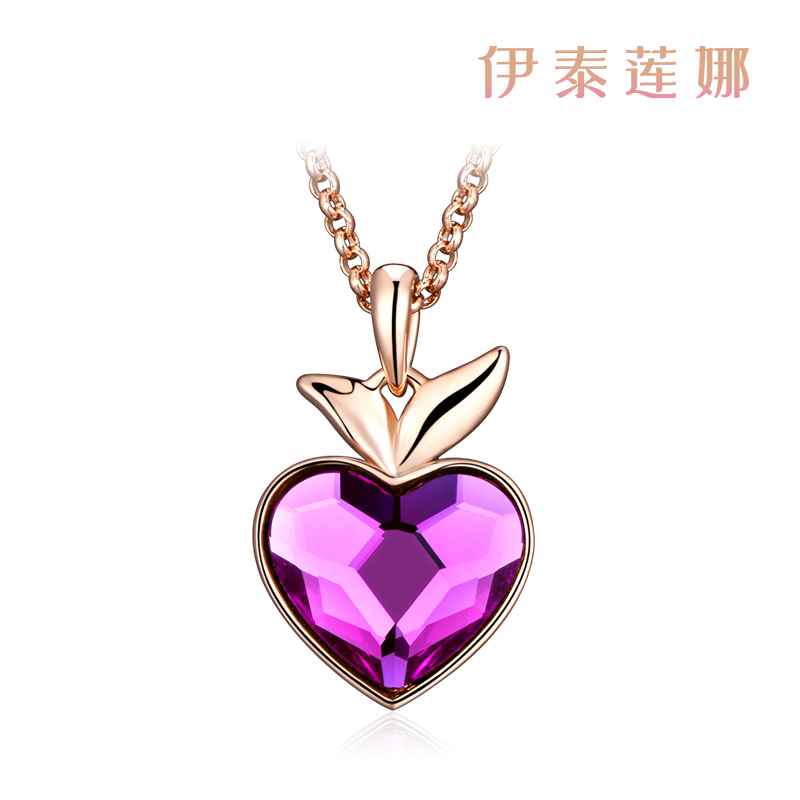 伊泰莲娜饰品 爱心苹果 水晶项链女韩版时尚 短款锁骨链 生日礼物 伊泰莲娜饰品 爱心苹果 水晶项链女韩版时尚 短款锁骨链 生日礼物