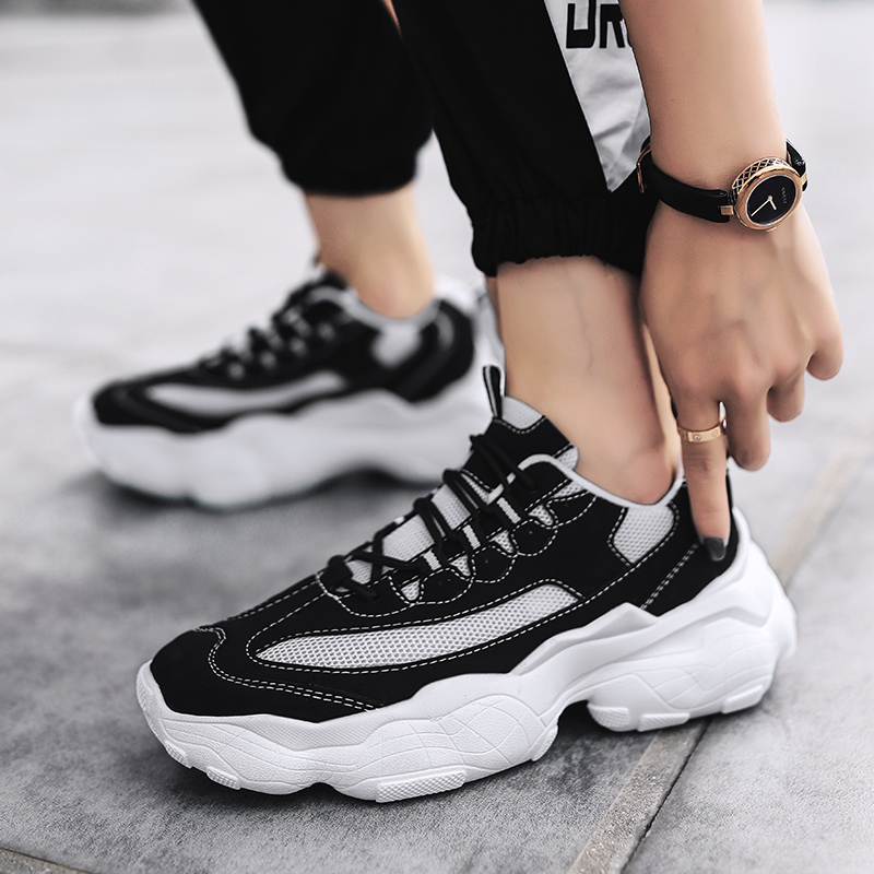 10 Big boy gym shoes The thickness of the bottom Increase black and white Running shoes 12 girl 13 children Diddy Net surface ventilation 15 yearin the Shoes/Baby Shoes/Parent-child shoes , Sports shoes category - from Buy2taobao.com to provide professional Taobao agent buy service