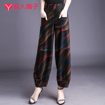 裤子运动裤女2018春夏新款宽松灯笼裤休闲高腰直筒长裤韩版萝卜裤