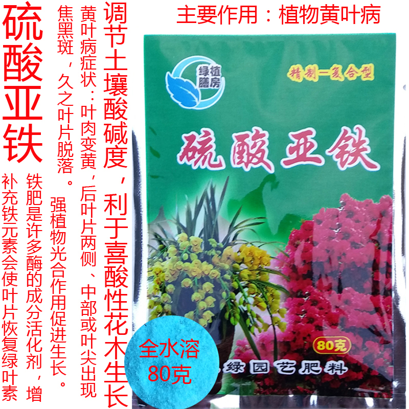 绿植膳房七水农业及硫酸亚铁98%高纯黄叶病改良土壤酸碱度约80克在类目 鲜花速递/花卉仿真/绿植园艺, 园艺用品, 家庭园艺肥料/营养土/营养液中 - 来自Buy2taobao.com提供专业的淘宝代购服务