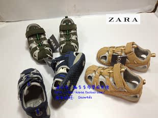  特价外贸原单儿童运动凉鞋男童沙滩鞋 反毛牛皮包头凉鞋 男孩凉鞋
