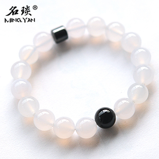 女巫 年开运手环 处女座女款 白玛瑙配合聚合能量开运手链