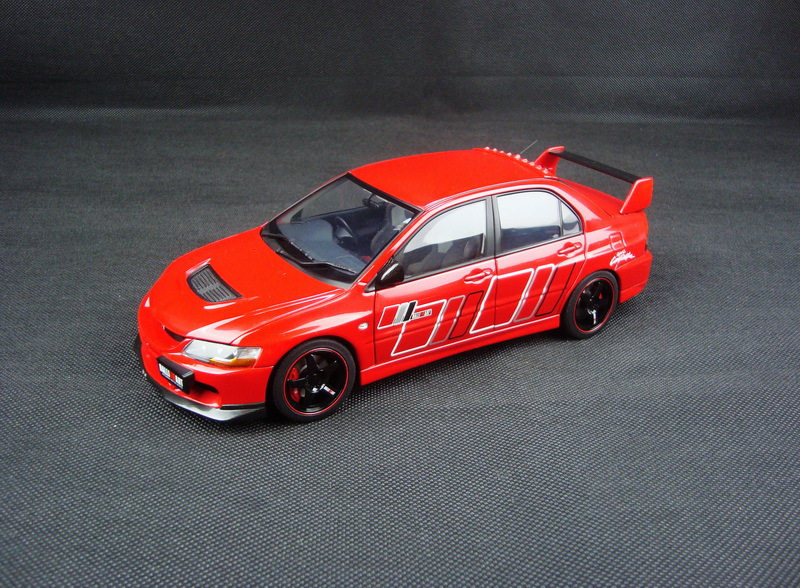 1/18 Super A SuperA Mitsubishi Evo 9 Evo9 Evo IX 9th Generation RA Ralliart (Red) Diecast Car Model Limited 999
