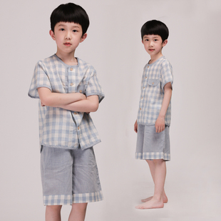  包邮儿童睡衣 男孩 夏短袖纯棉家居服新大男童宝宝薄童装套装