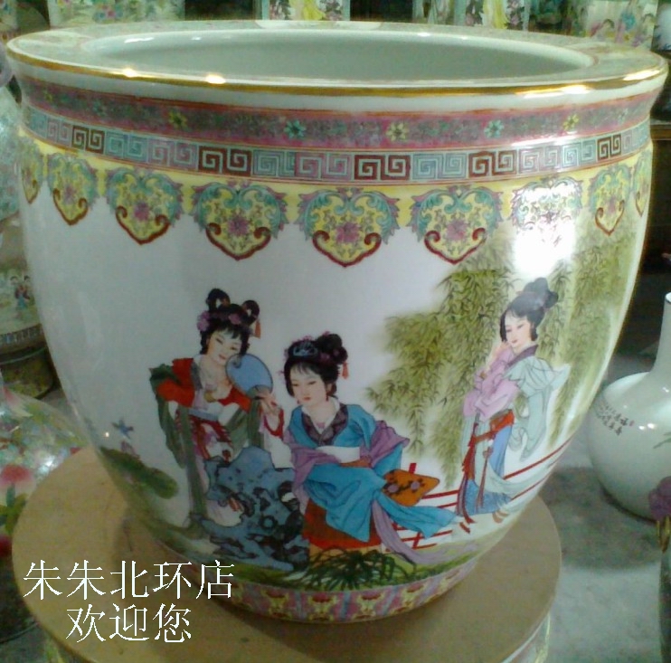 高档仿古手绘粉彩瓷器大鱼缸陶瓷书画字画风水缸美女图70*60厘米在类目 宠物/宠物食品及用品, 水族世界, 鱼缸等水族设备, 鱼缸/水族箱中 - 来自Buy2taobao.com提供专业的淘宝代购服务