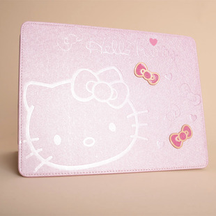  苹果ipad2保护套壳new ipad3 ipad4皮套hello kitty KT凯蒂猫休眠