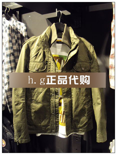  杰克琼斯立领军绿色夹克外套正品代购213121040043 213121040