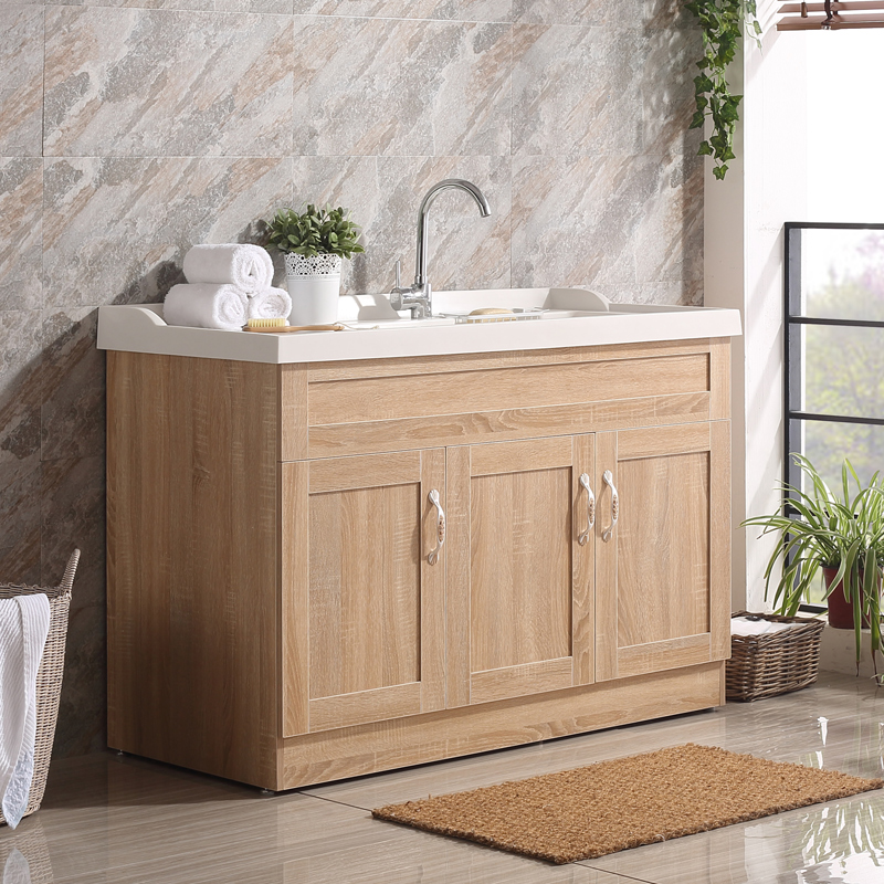 Laundry Pool balcony solid wood MLB Paint Laundry cabinet Quartz Washboard Laundry table TOILET Bathroom cabinetin the Decoration main material , Toiletries , Bathroom Furniture , Bathroom Cabinet category - from Buy2taobao.com to provide professional Taobao agent buy service
