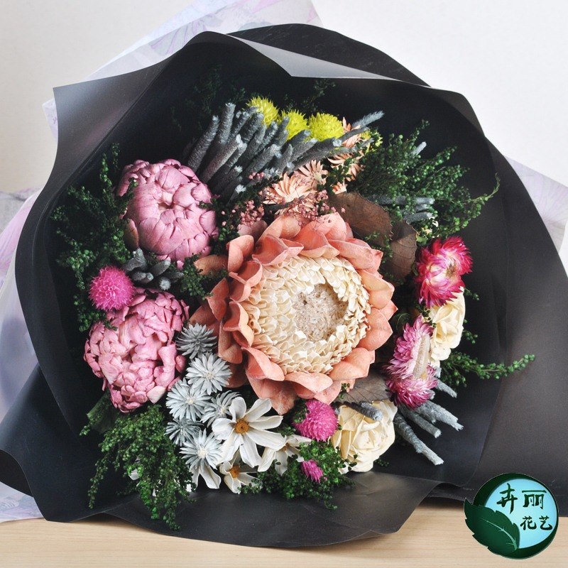 網紅幹花玫瑰花束帝王花家居擺設簡約客廳臥室節日生日畢業送禮物在類目 家居飾品, 花瓶/花器/仿真花/仿真飾品, 乾花/花瓣/乾花包/幹樹枝中 - 來自Buy2taobao.com提供專業的淘寶代購服務