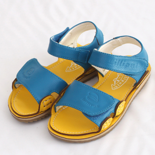  韩版潮男童凉鞋 新款拼接防滑牛筋底儿童凉鞋子 夏季儿童鞋