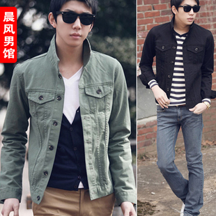  春装春款男装时尚水洗韩版修身男士夹克男衣服休闲外套男潮流