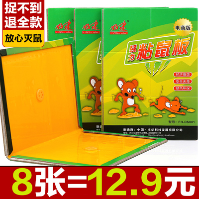 老鼠贴强力粘鼠板驱鼠灭鼠器夹药抓捉超大老鼠笼胶沾捕鼠神器家用