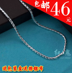  蛇骨链子时尚韩版银项链 男士项链 长银链 男款颈链银饰品 礼物