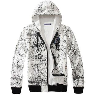  美特斯邦威春装新款男卫衣 时尚休闲青少年修身连帽开衫帽衫