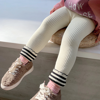 2019冬装新款女童打底裤儿童韩版全棉加厚针织裤宝宝加绒保暖裤潮